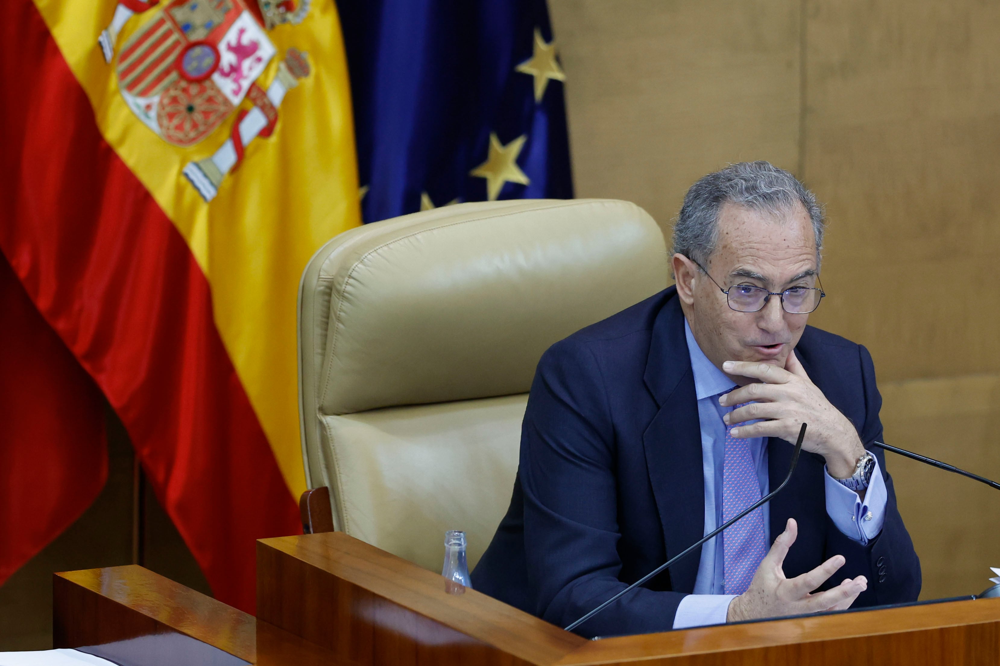 MADRID (ESPAÑA), 06/02/2025.- El presidente de la Asamblea de Madrid, Enrique Ossorio este jueves durante su primer pleno ordinario de 2025. EFE/ Mariscal
