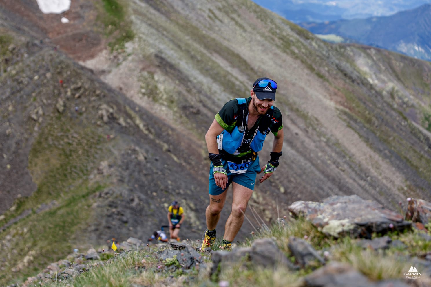 Daniel Caballero durante una maratón de montaña