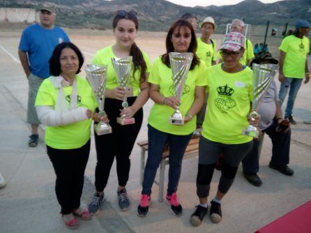 Equipo campeón en la fasce comarcal, Sierra Mágina, en el circuito provincial de petanca, categoria absoluta