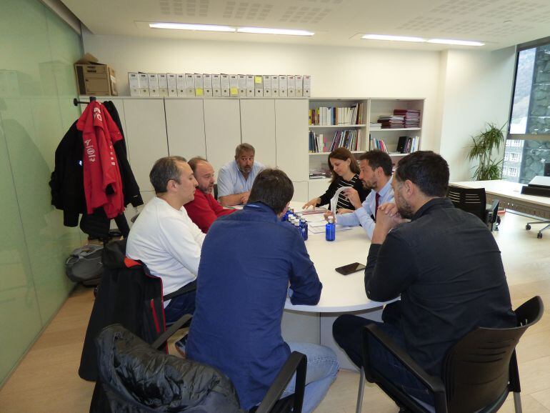 Reunió entre consellers del PS i representants dels sindicats de la funció pública.