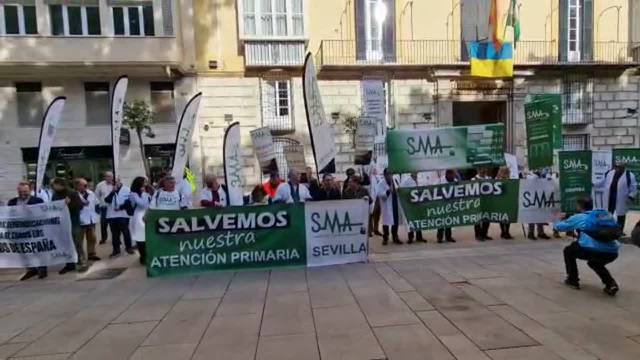 Protesta de médicos en Málaga(archivo)