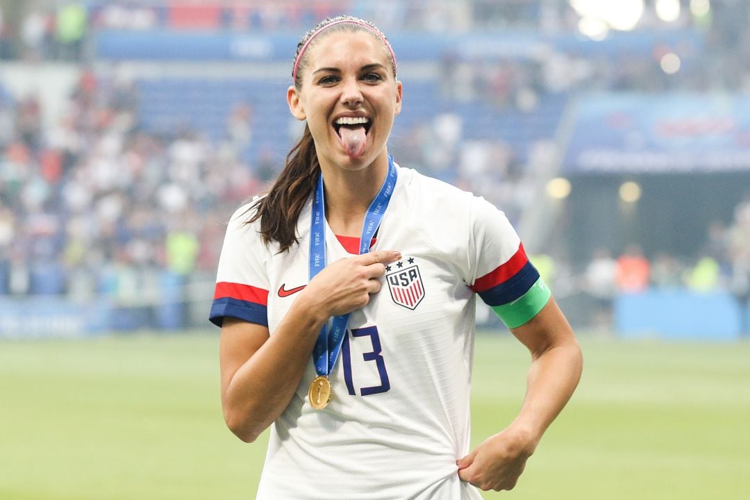 Alex Morgan, con la camiseta del equipo femenino de Estados Unidos