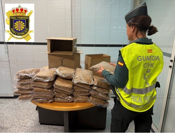 La Guardia Civil interviene 25 kilogramos de picadura de tabaco en envíos postales en una semana en Valladolid