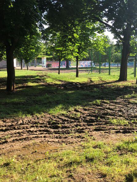 Aspecto de la zona del Sotillo donde se celebra el Festival Palencia Sonora