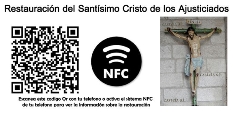 Imagen del cógido QR donde se puede conseguir toda la información sobre la restauración del Cristo de los Ajusticiados