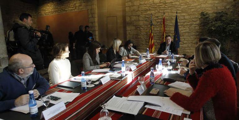 Reunión del Consell en Morella durante el Seminari d&#039;Hivern 2016