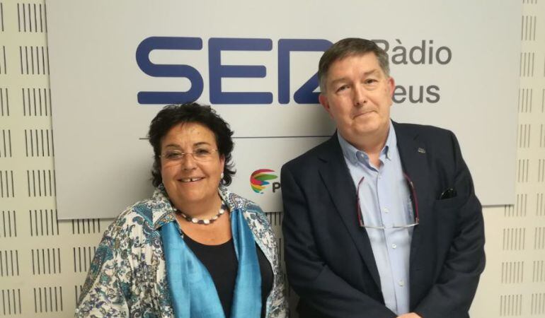 Els dos candidats a Ràdio Reus. 