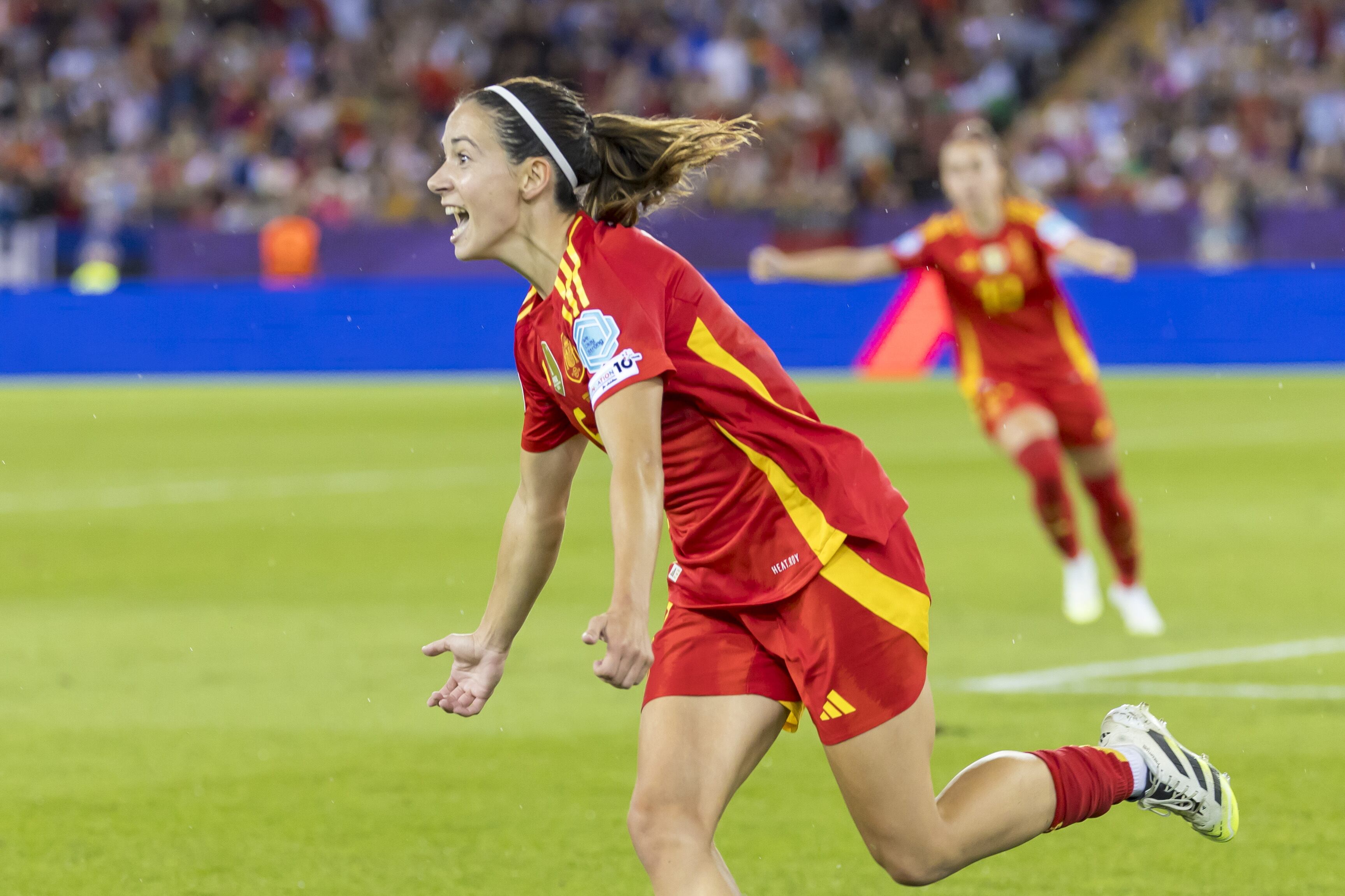 Zurich (Switzerland), 24/07/2025.- Spain&#039;s Aitana Bonmati celebrates after scoring during the UEFA Women&#039;s EURO 2025 semi final soccer match between Germany and Spain, in Zurich, Switzerland, 23 July 2025. (Alemania, España, Suiza) EFE/EPA/MICHAEL BUHOLZER
