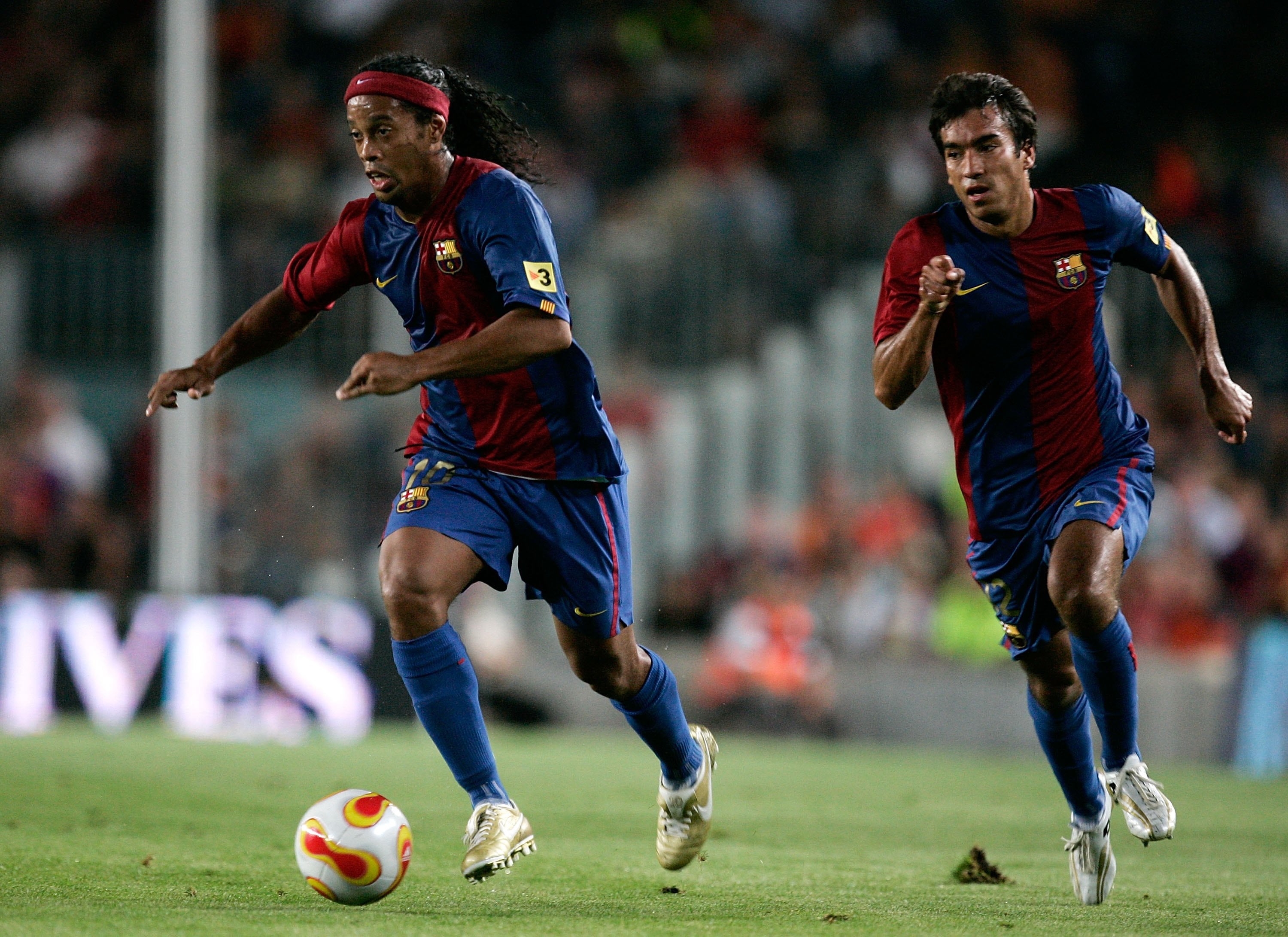 Ronaldinho, junto van Brockhorst en el Barça