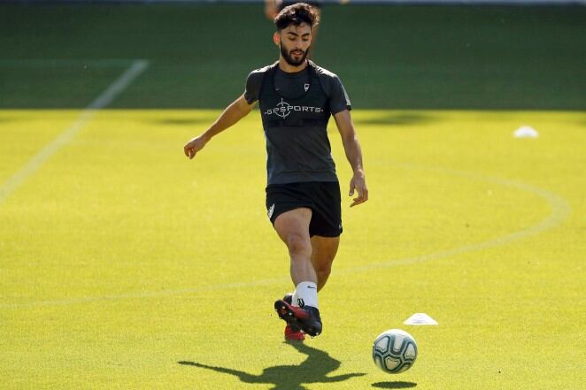 Juande en un entrenamiento pasado con el Málaga CF