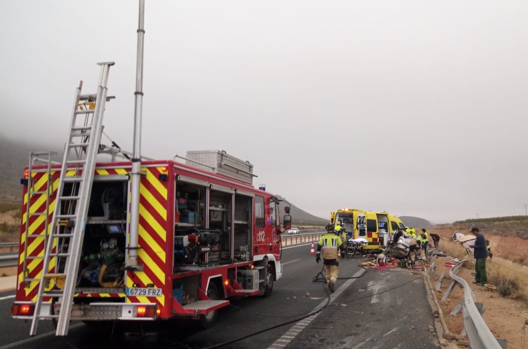 El accidente ha ocurrido en la A-33 a la altura de Jumilla