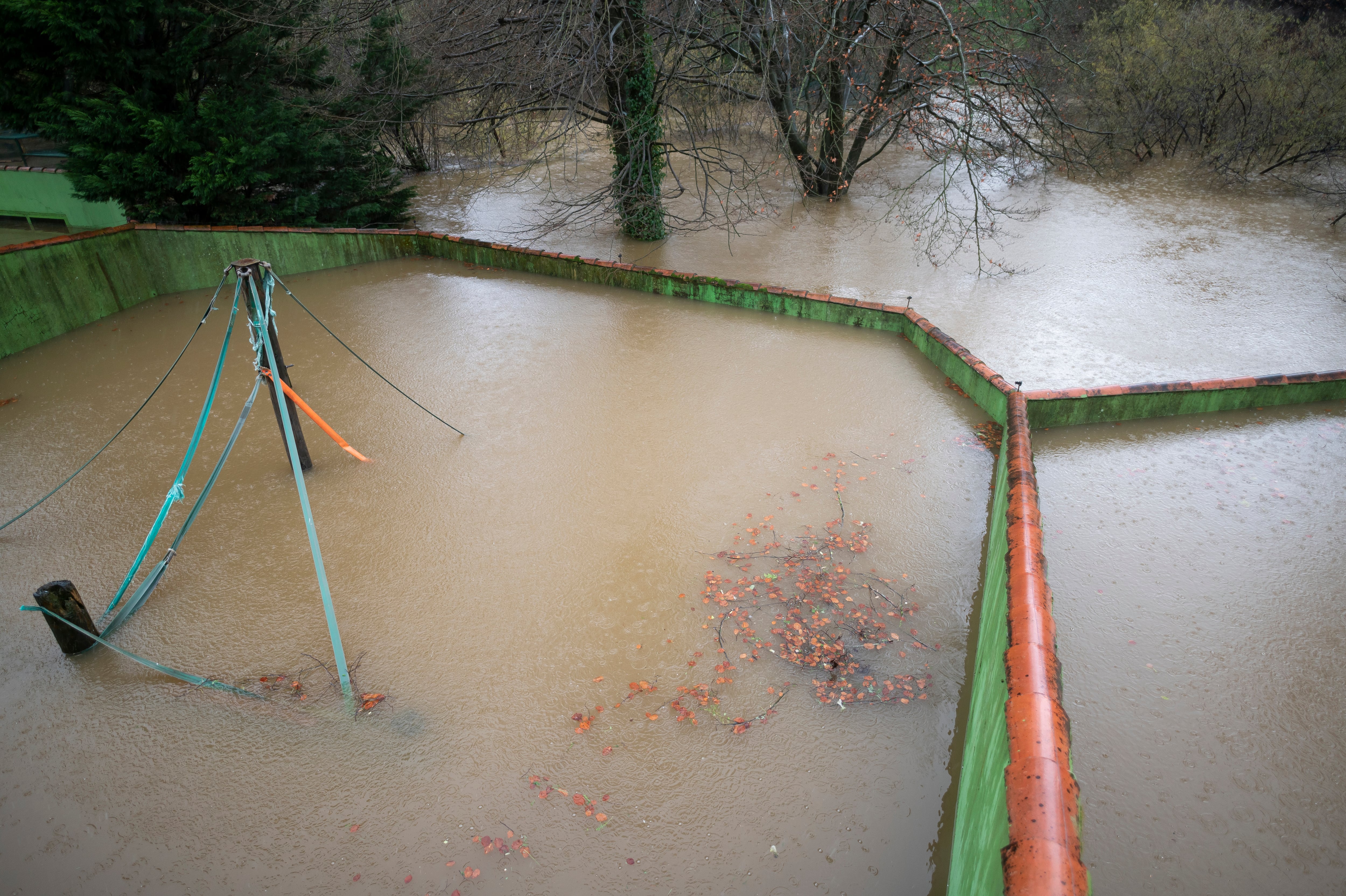 Inundaciones en el Zoo de Santillana del Mar, (Cantabria)