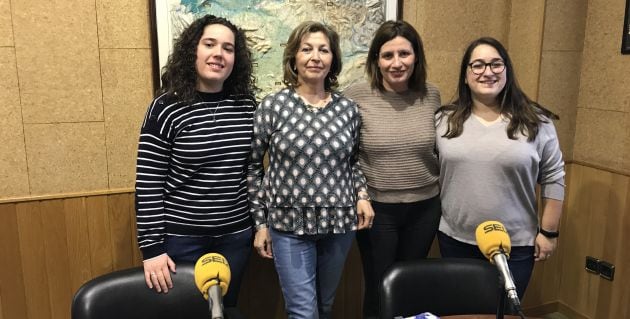 Ana Belén López, Maricarmen Palomares, Ana Cano y Andrea Calvo en los estudios de SER Cuenca.