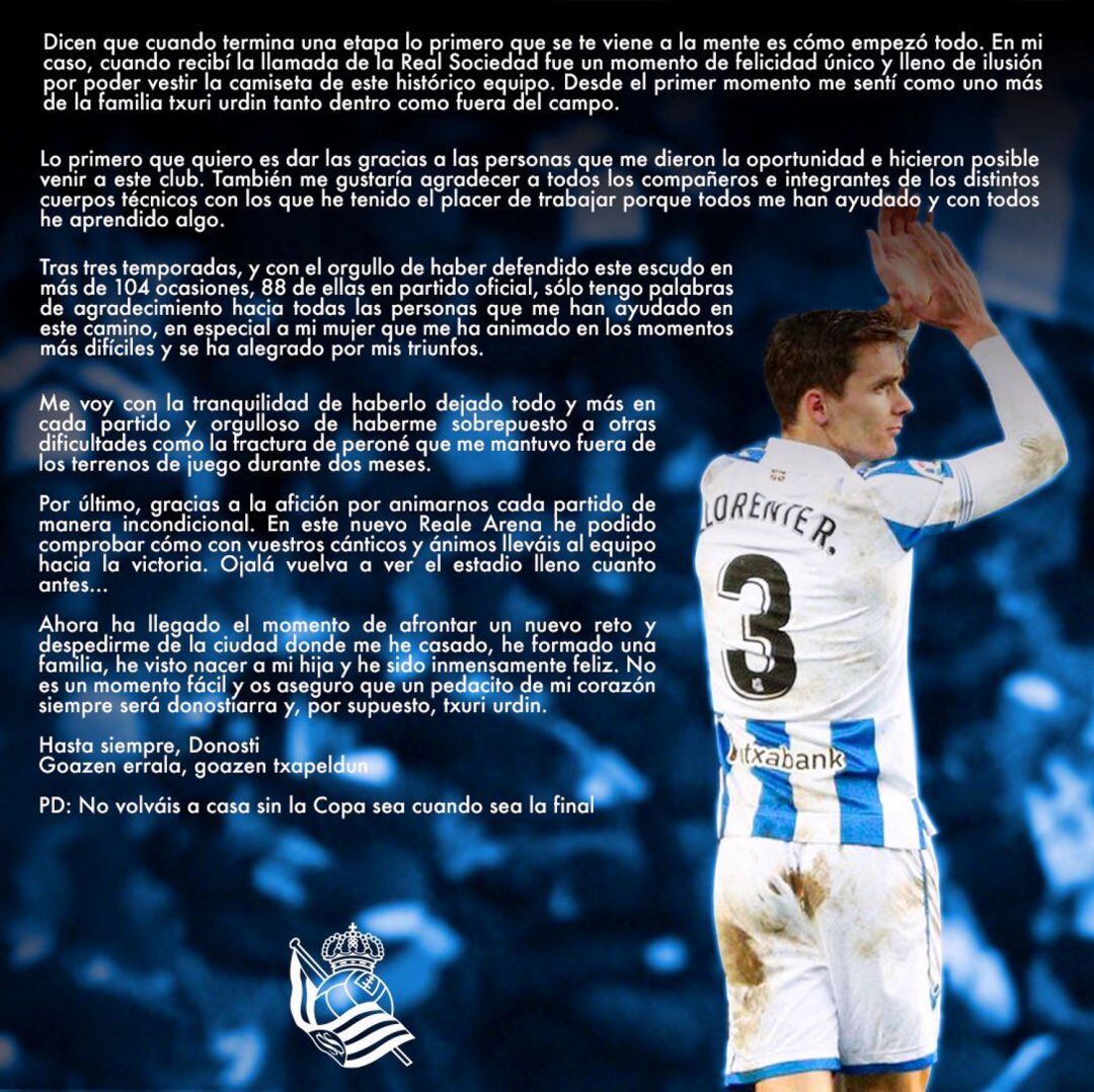Carta despedida de Llorente