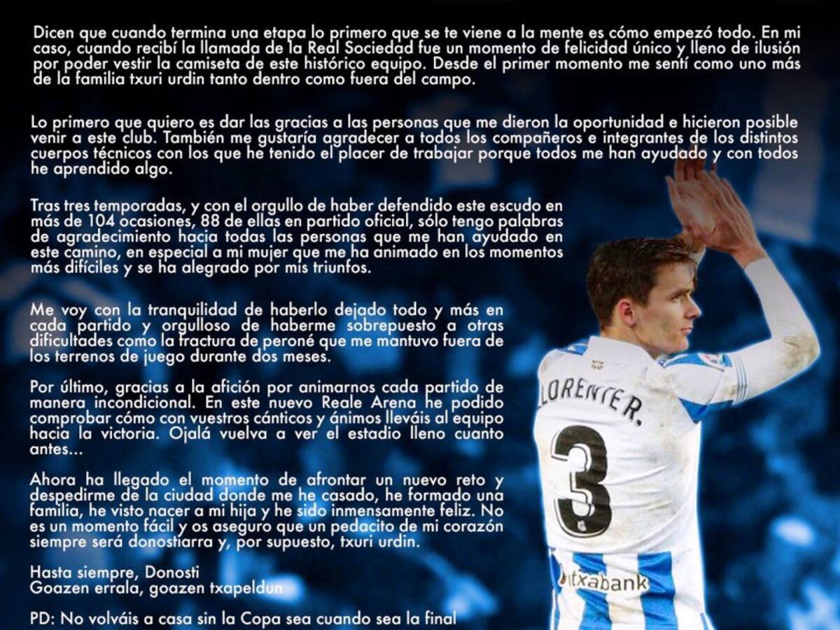 Llorente: "No volváis a casa sin la Copa"
