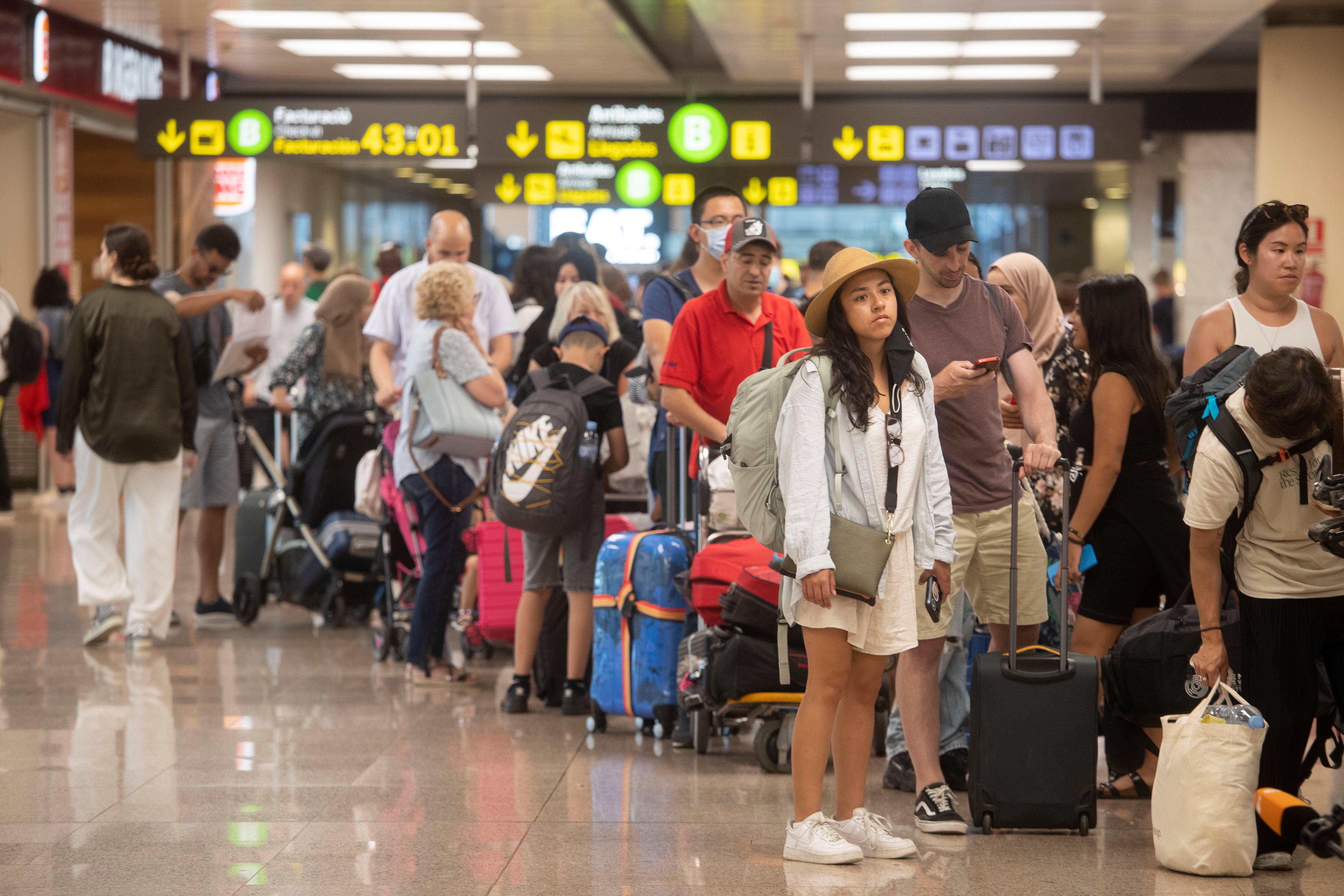 Aspecto de la terminal durante la huelga de tripulantes de cabina de Ryanair