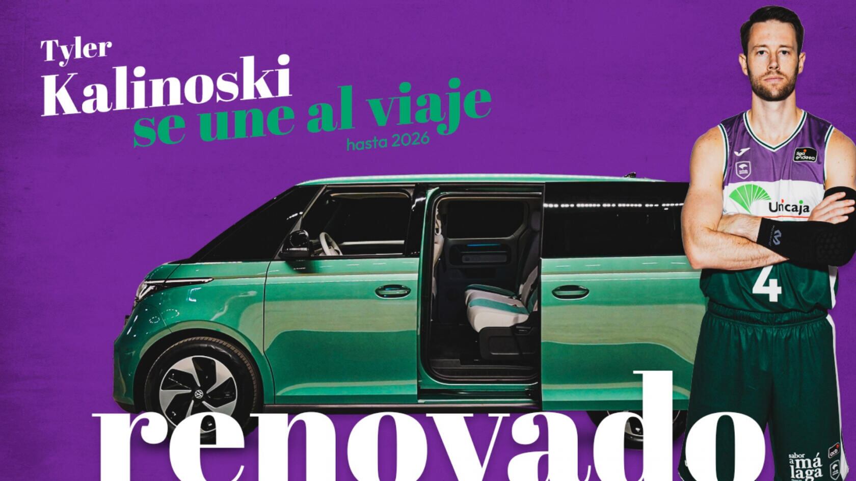 El escolta Tyler Kalinoski, renueva por tres temporadas con el Unicaja