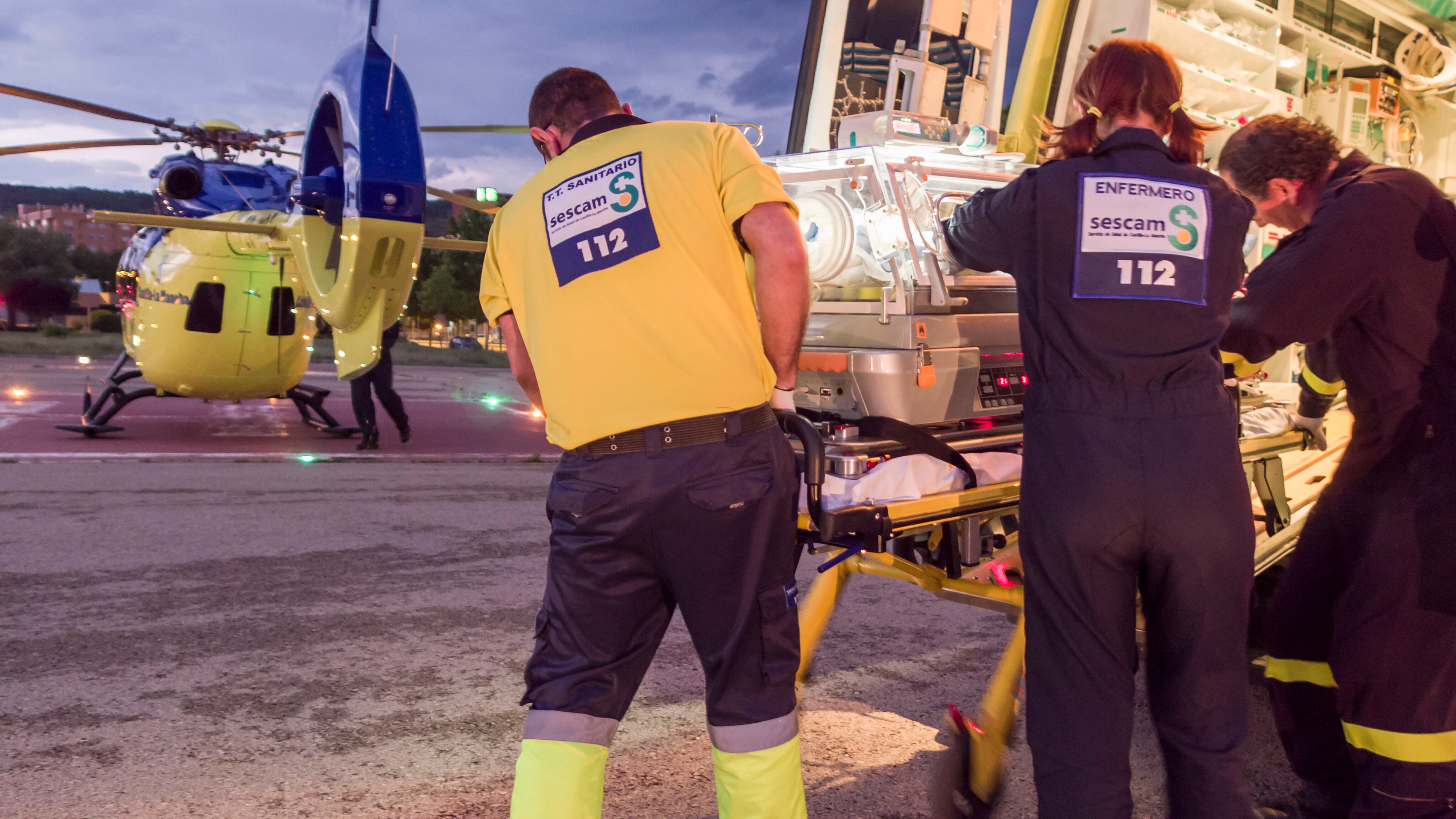 Imagen de archivo de un helicóptero medicalizado del SESCAM