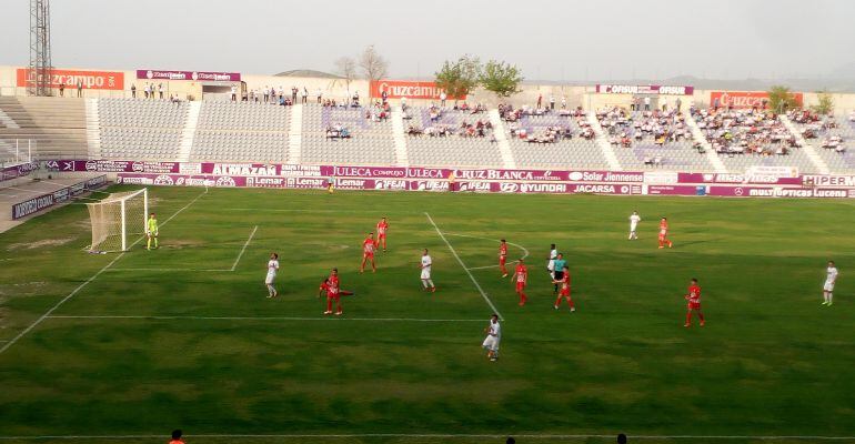 Instante del encuentro entre Real Jaén y Almería B.