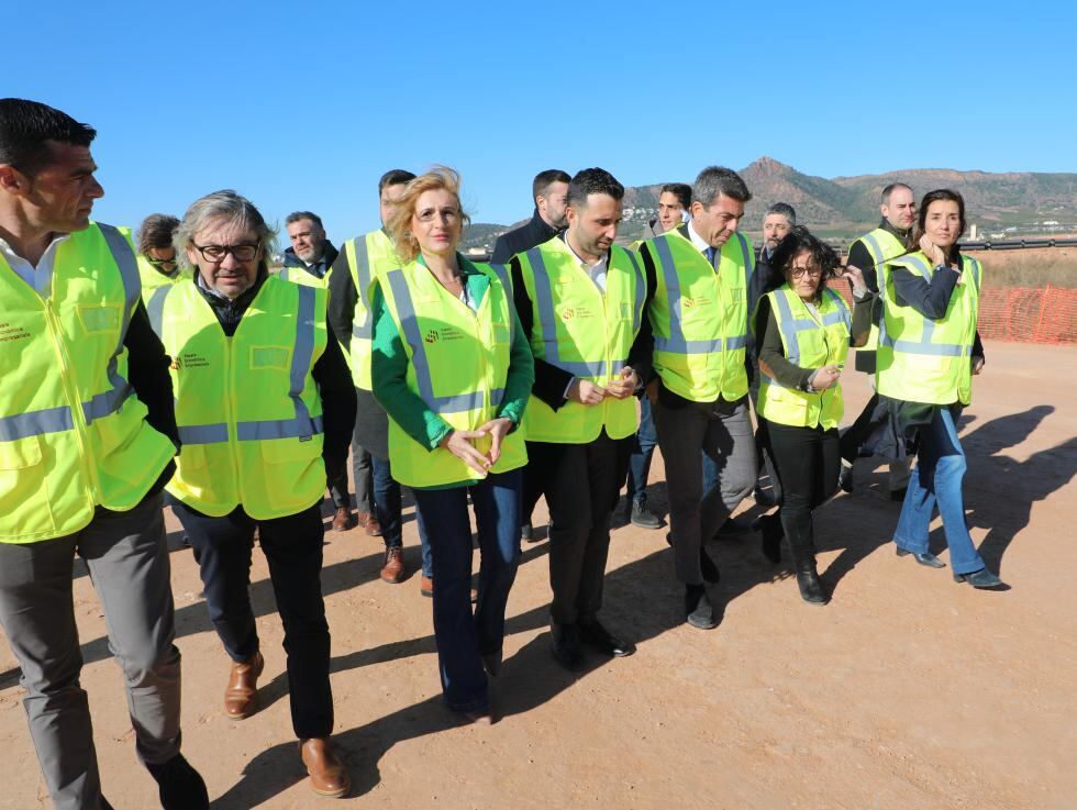 El president Carlos Mazón visita las obras de la Plataforma Intermodal de Sagunt