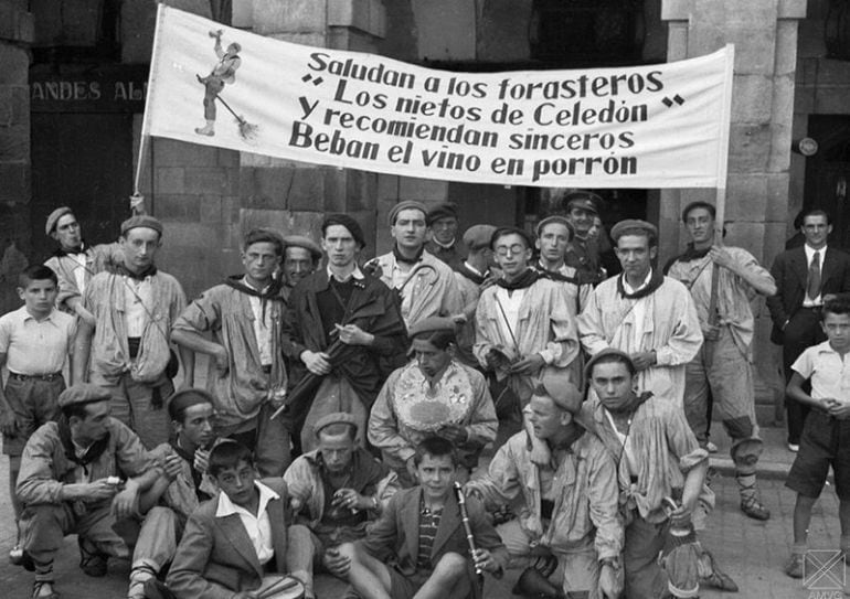 La cuadrilla 'Nietos de Celedón' en 1934