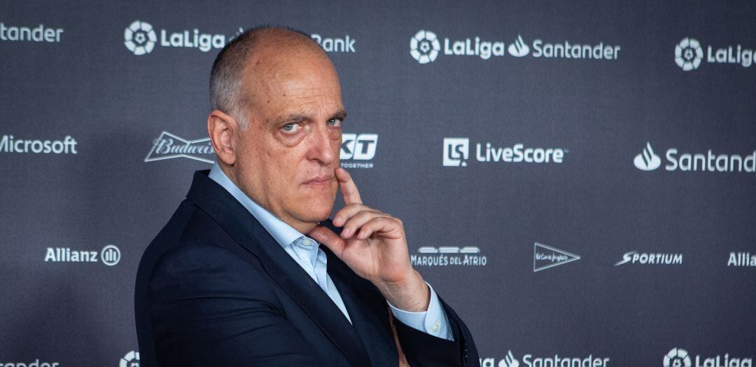 Javier Tebas, durante un acto oficial de LaLiga