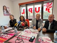 Alicia Gallego con los representantes de UPL en la comarca del Bierzo