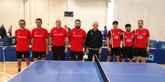 El Balkanica Mancini ante el equipo de Elda (De izquirrda a derecha: Zaldíbar, Fernández, Sisternes y Ruiz -Melgarejo)