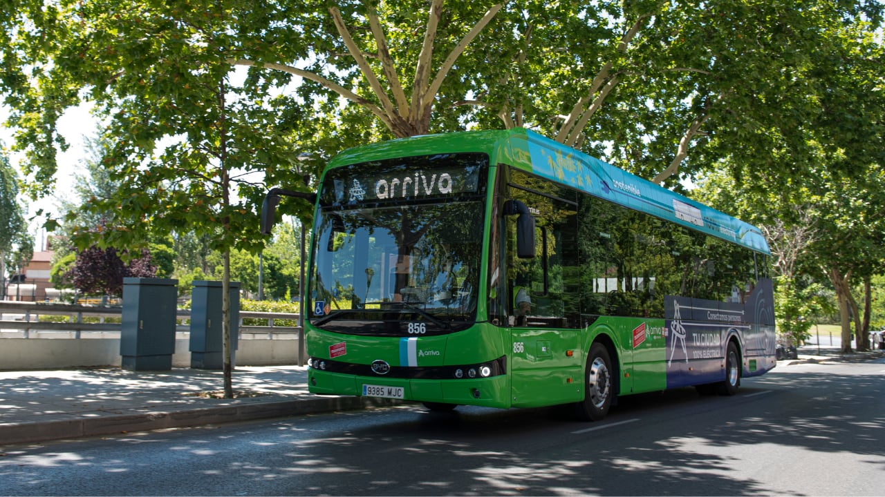 Autobús eléctrico del grupo Arriva Spain