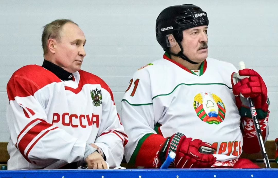 Vladimir Putin y Alexandr Lukashenko