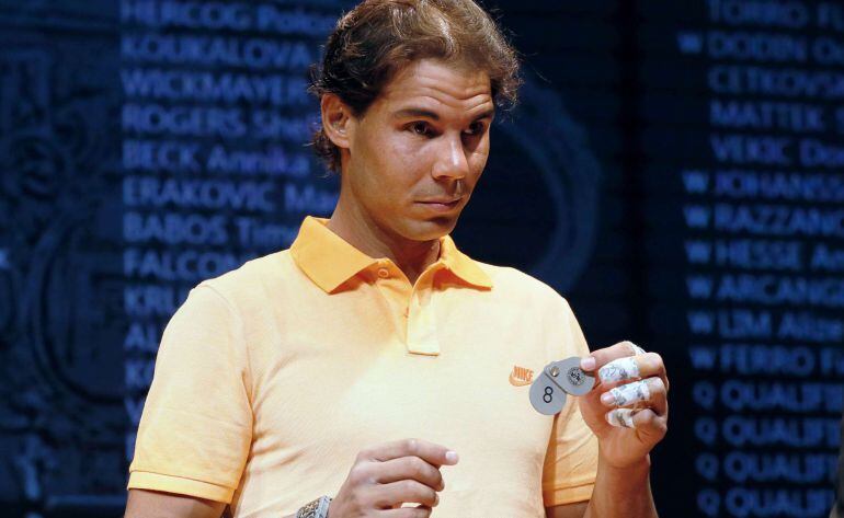 Rafa Nadal, durante el sorteo de Roland Garros en París