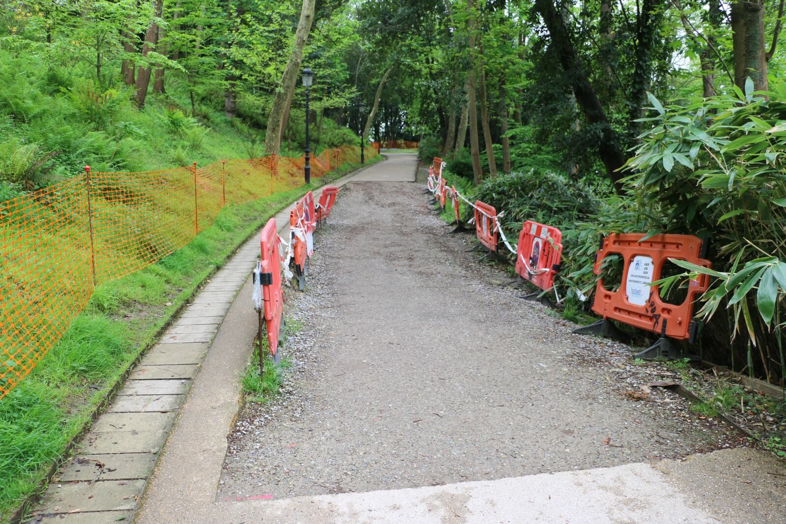 Vallado obras parque Cristina Enea