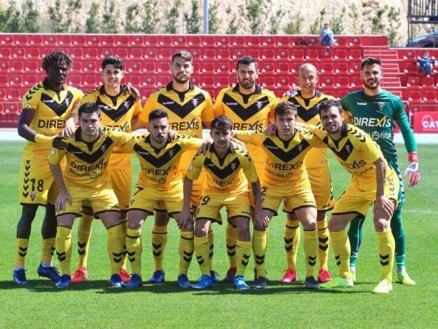 Once inicial del Badalona en un partido a domicilio