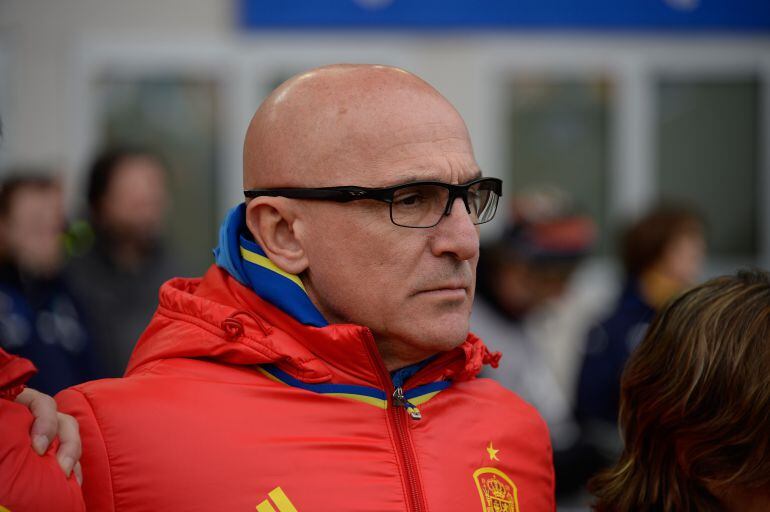 De la Fuente, durante un partido con la sub-19