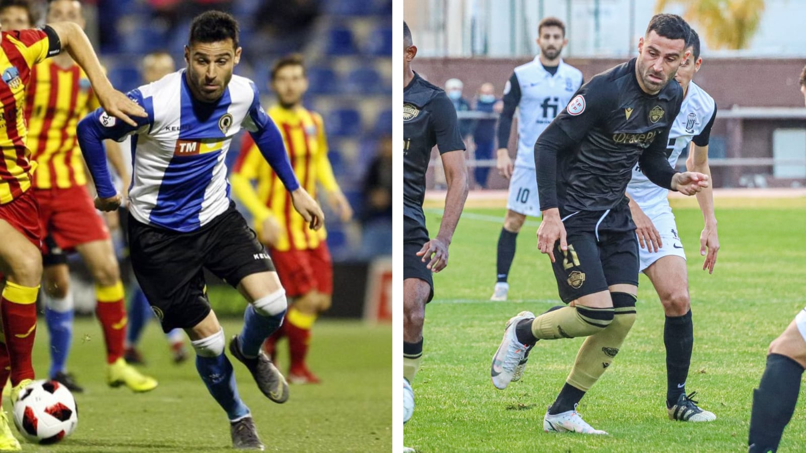 Benja, con la camiseta del Hércules y del Intercity