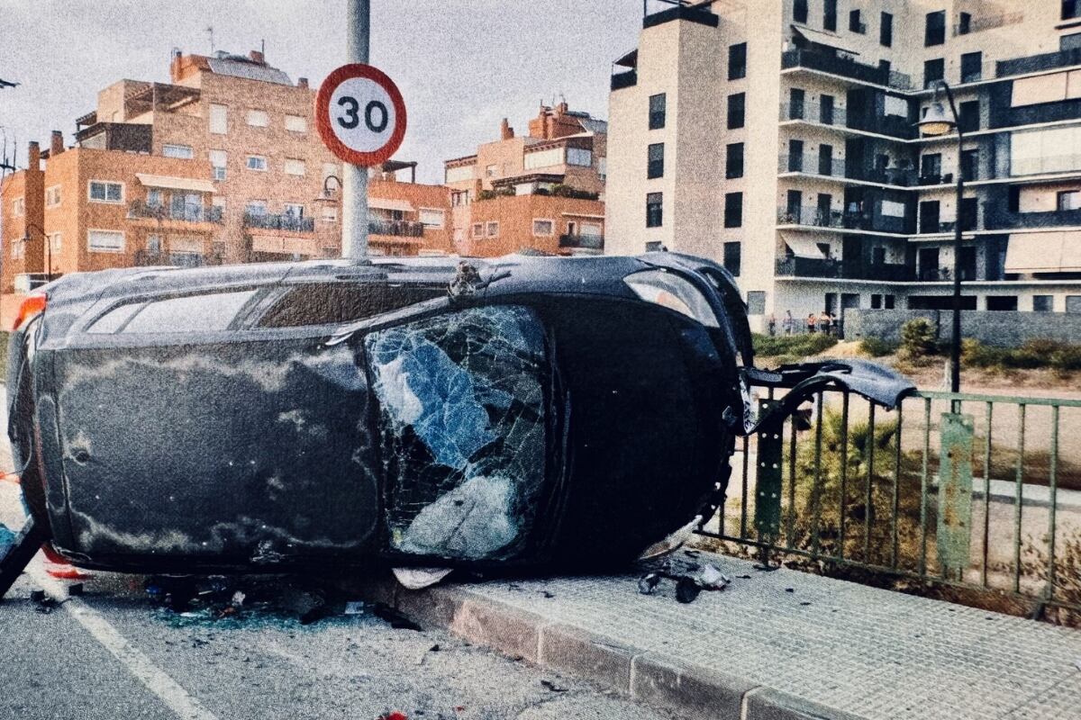 El vehículo accidentado
