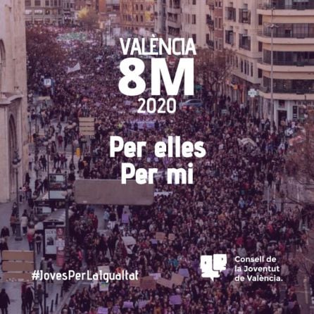 Campaña del Consell Valencià de la Joventut para el 8M de 2020