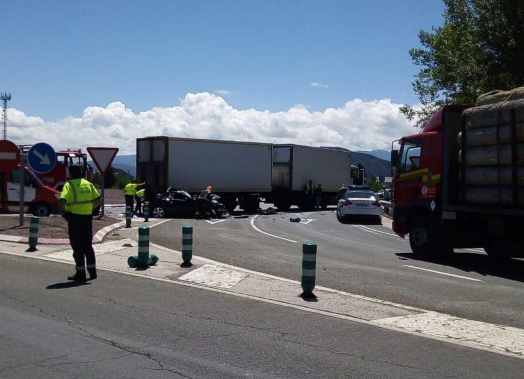 Imagen captada tras el accidente