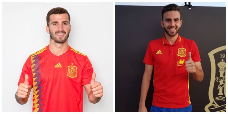 Gayà y Mayoral, posando con la selección española