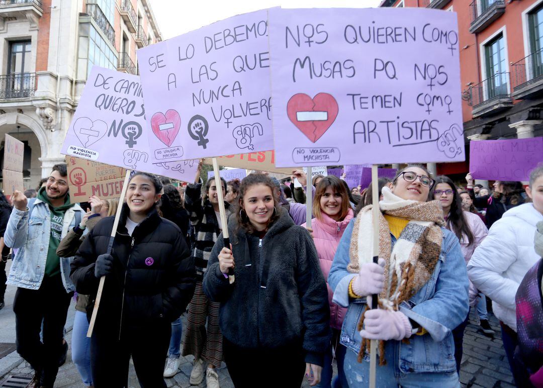 Manifestación de estudiantes en Valladolid