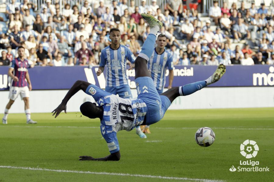 Un lance del encuentro de La Rosaleda