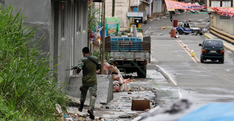 Calles de la ciudad de Marawi en Mindanao