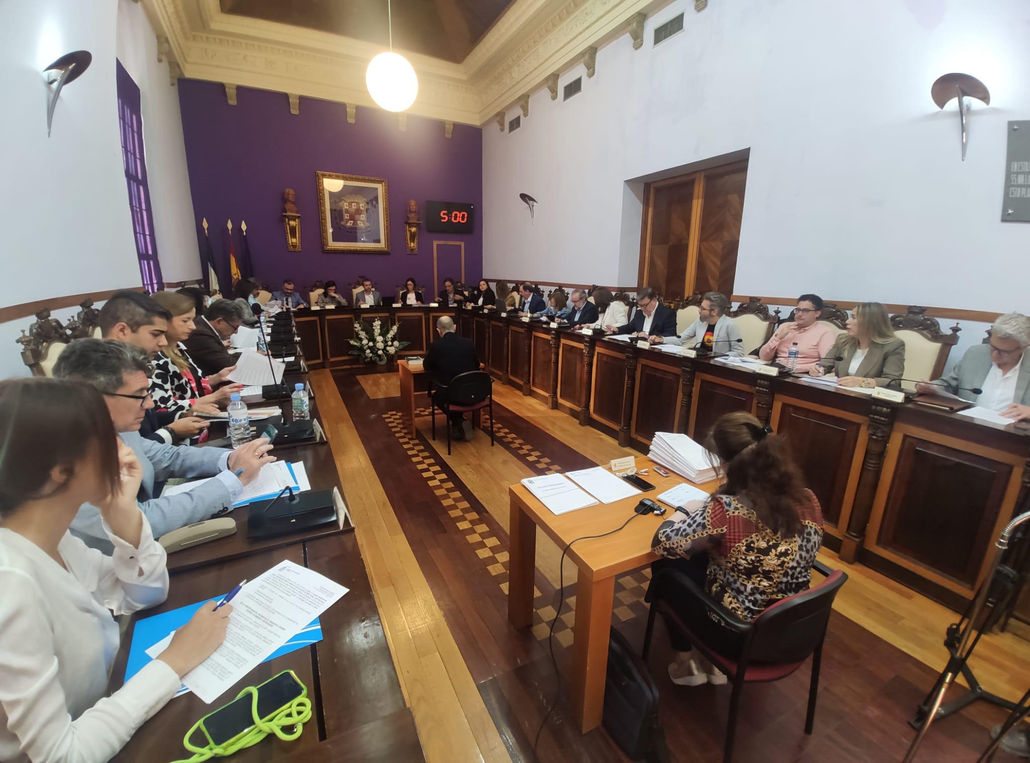 Pleno municipal en el Ayuntamiento de Jaén