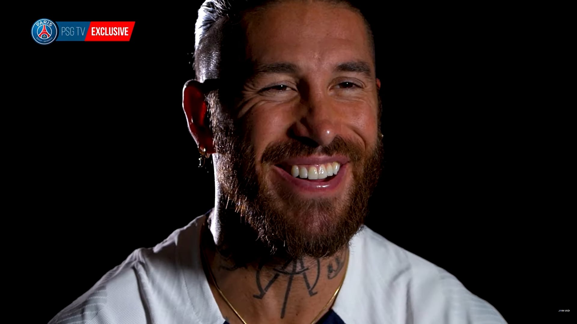 Sergio Ramos, defensa del PSG durante una entrevista