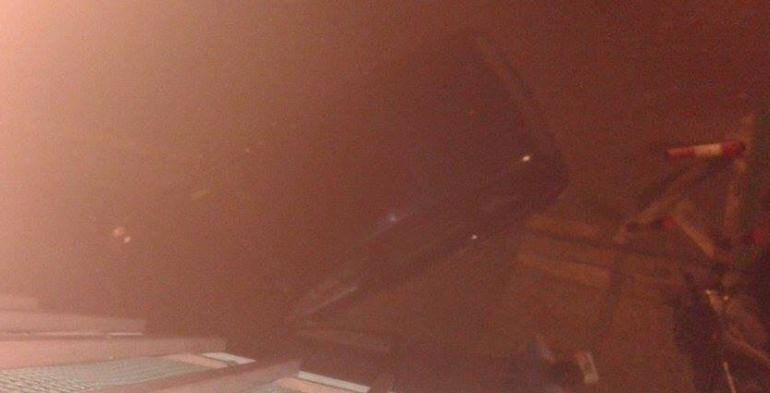 Un accident recent en ple centre urbà d'Andorra la Vella.