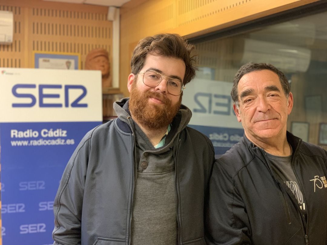 Adrián Pino y Bruto Pomeroy, en los estudios de la SER en Cádiz