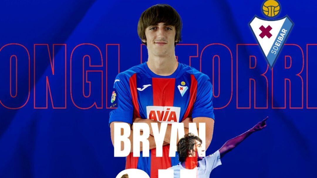 Bryan Gil con los colores del Eibar