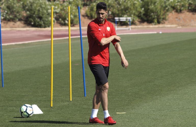 Fidel en el entrenamiento rojiblanco.