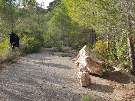 Desprendimientos de rocas en el acceso al Molló de la Creu