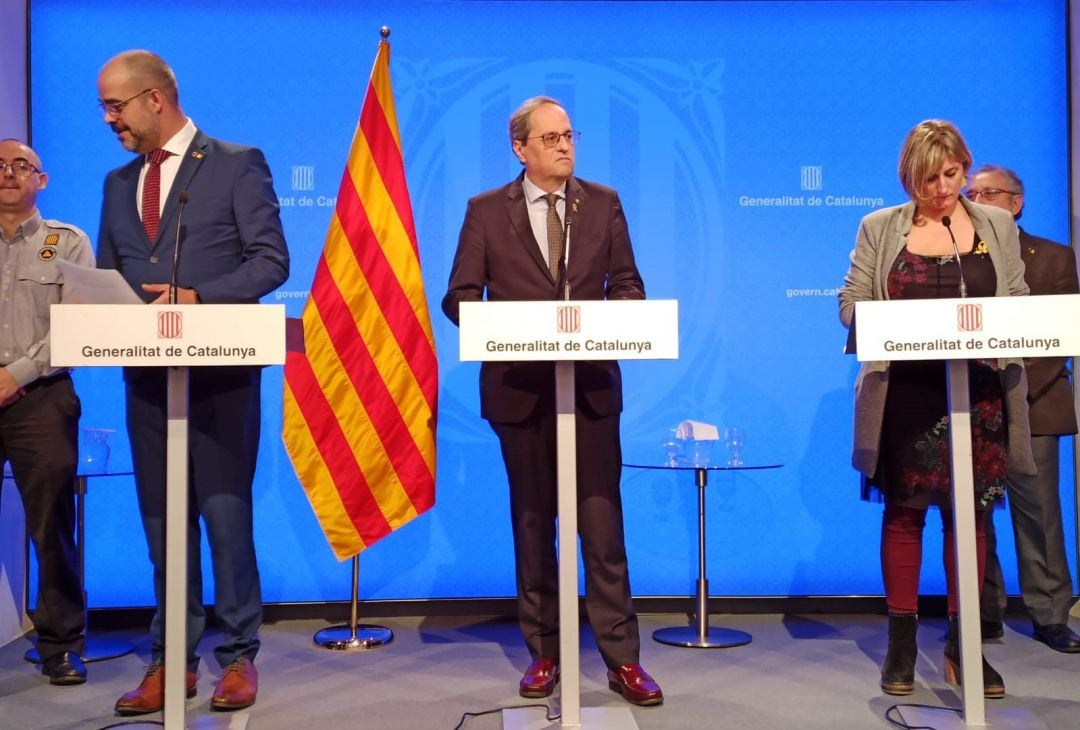 Quim Torra, Miquel Buch y Alba Vergés 
 